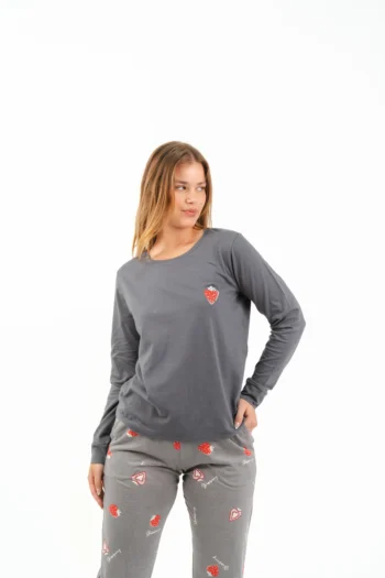 Strawberry pants pyjama set - Image 2