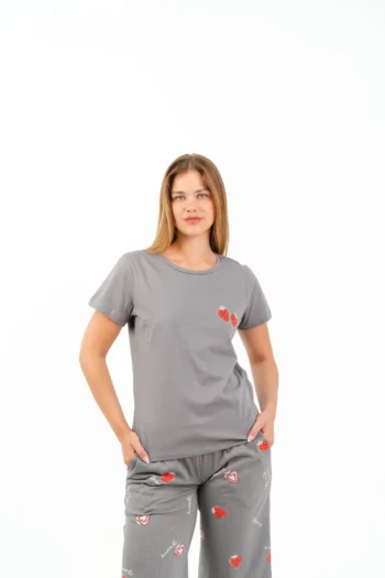 strawberry capri pyjama set - Image 3